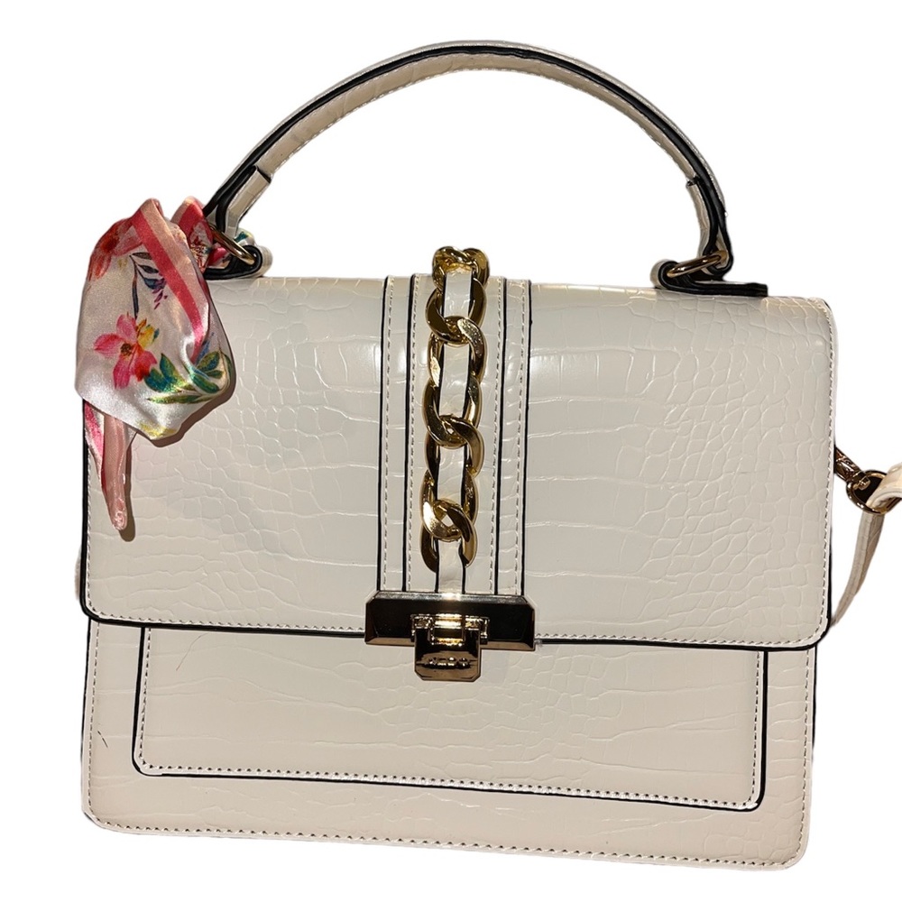 White ALDO purse